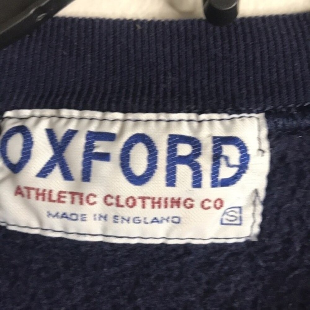 Vintage Oxford university navy blue pullover sweater unisex size small - Picture 5 of 11